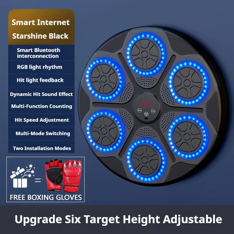 Smart Music Boxing Machine – Bluetooth Wall Mounted Punch Trainer – Zella Mall™