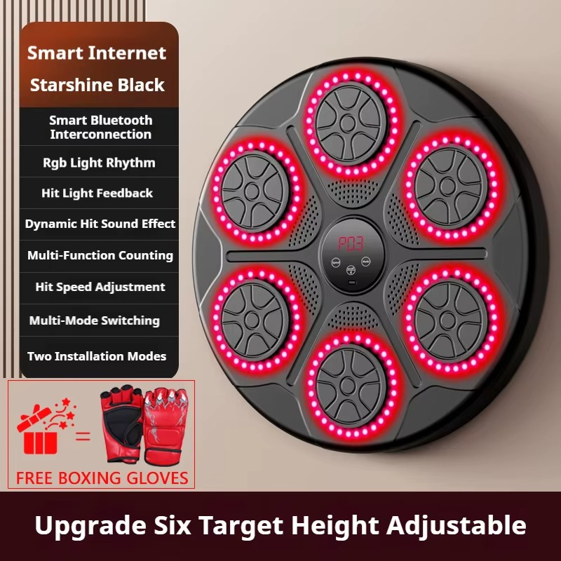 Smart Music Boxing Machine – Bluetooth Wall Mounted Punch Trainer – Zella Mall™