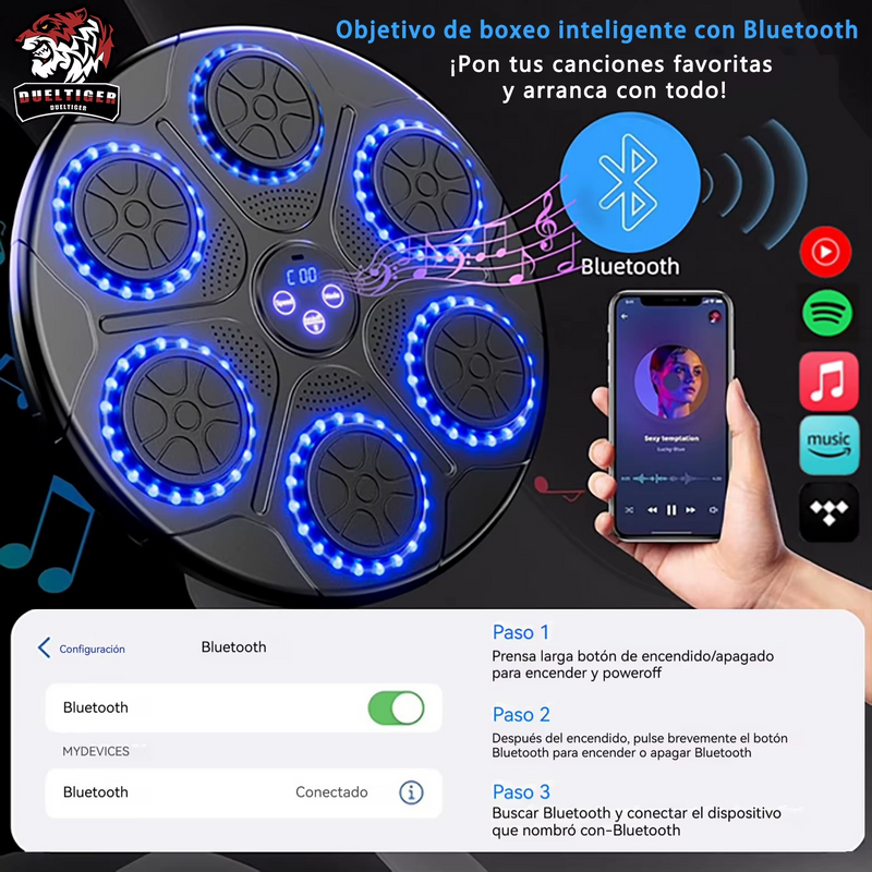 Smart Music Boxing Machine – Bluetooth Wall Mounted Punch Trainer – Zella Mall™
