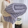 Soft Plush Velvet Blanket for Winter – Warm Lap Throw or Bed Blanket with Pillowcase – Zella Mall™