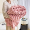 Soft Plush Velvet Blanket for Winter – Warm Lap Throw or Bed Blanket with Pillowcase – Zella Mall™