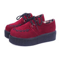 Creeper 2020 Women Flats Lace Up Platform Shoes Autumn Women Shoes Suede Ladies Shoes Plus Size 41 Female Shoes Free Shipping