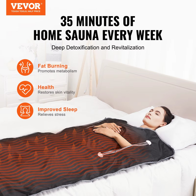 Sauna Blanket for Detox & Relaxation with Adjustable Temperature – Zella Mall™