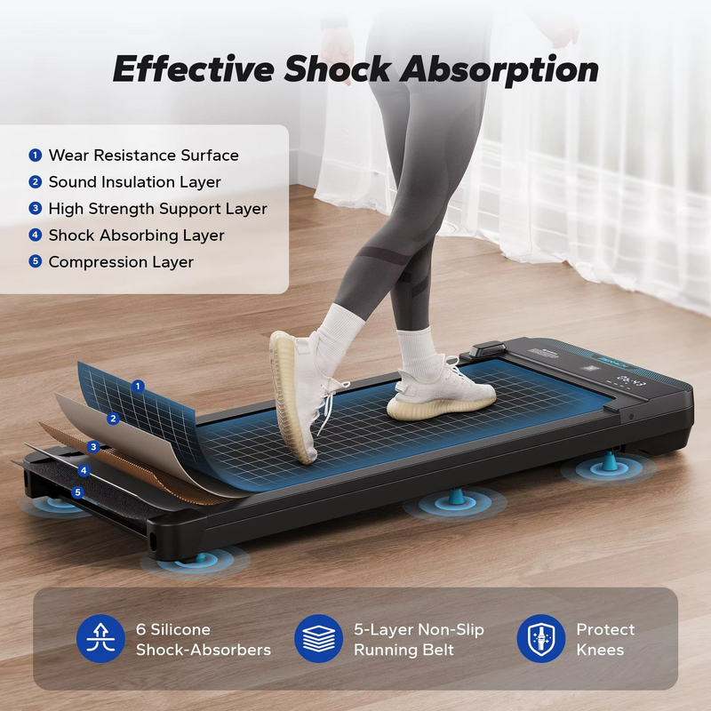 Walking Pad 2-in-1 Treadmill for Home & Office – Quiet Portable Mini Treadmill – Zella Mall™