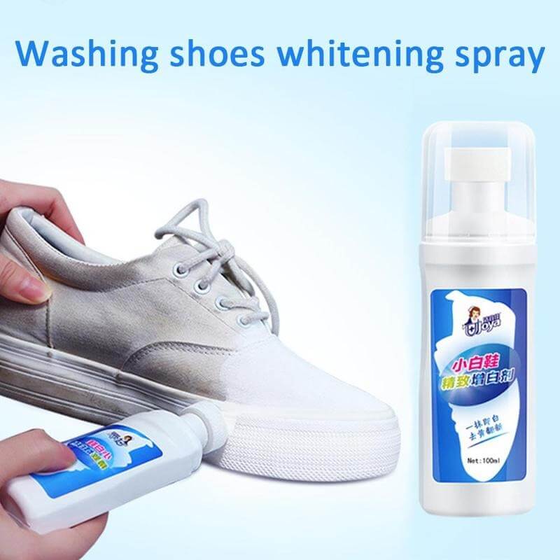 washing shoe whitening spray