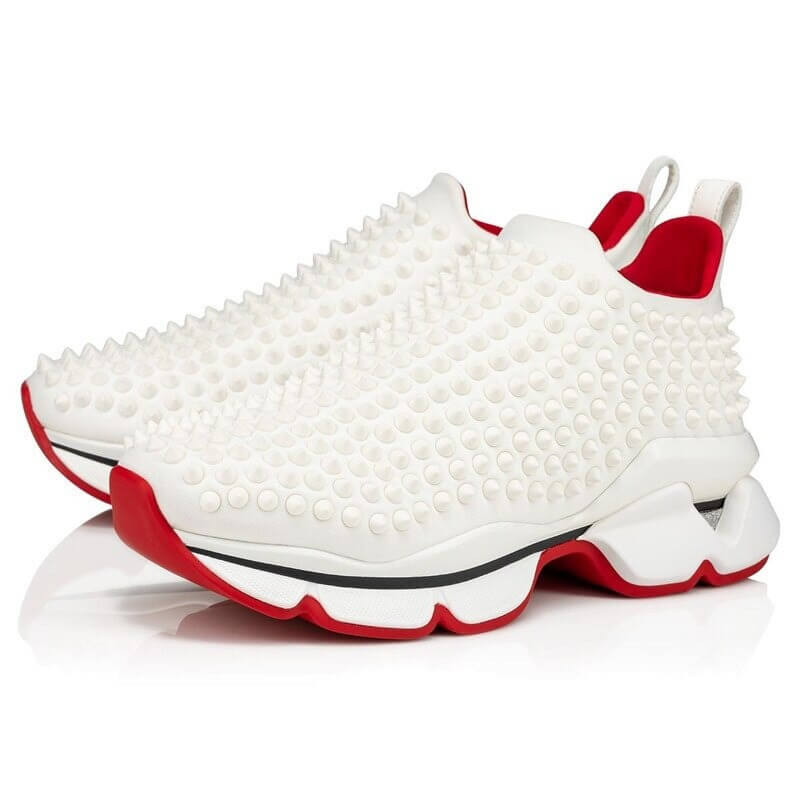 Luxury Spike Sneaker Women Crystal Rivets  – Zella Mall™™
