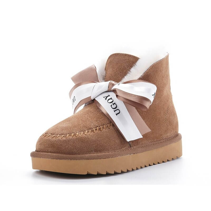 Women Boots Genuine Leather Cowhide High Quality Winter Snow Boots Real Wool Fur Australia Classic Woman Ankle Boots Warm Size