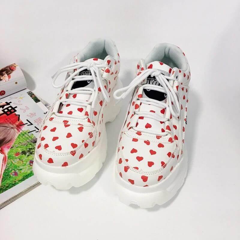Women casual shoes New Thick bottom Sneakers Fashion Vulcanize Shoes Woman Leather Platform Shoes Women Chaussure Femme A5-17