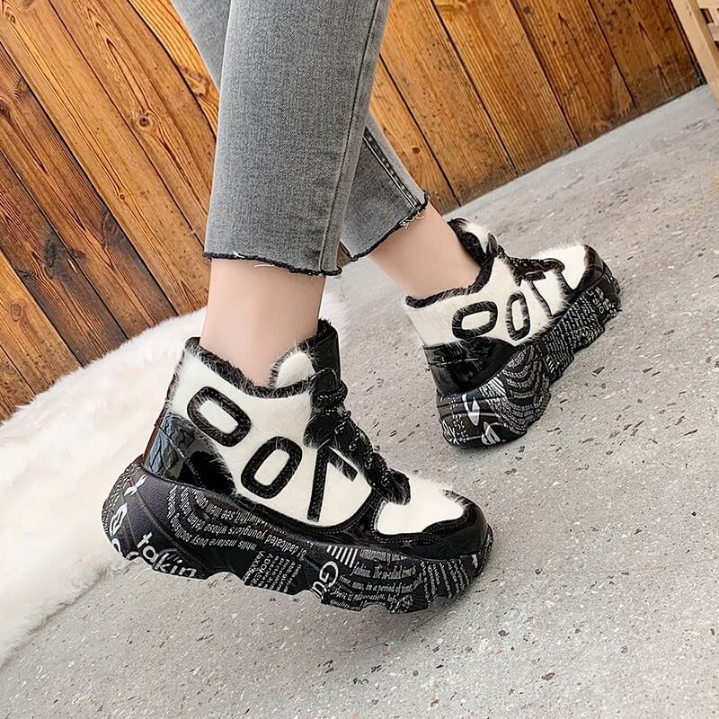 WOMEN Zella Mall™ FURRY CHUNKY SNEAKER