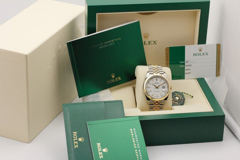 Luxury Watch Datejust 126333 White Jubilee Background 41 mm