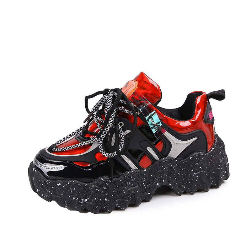 Reflective Women Sneakers Fashion Dad Shoes White Chunky Sneakers Platform Sneakers Womens Vulcanize Shoes Tenis Feminino 2020