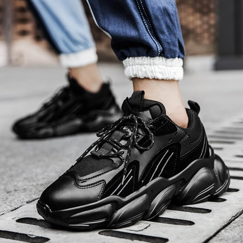 Men Shoe Chunky Luxury Comfortable, shoe men Glossy Thick Sole, Sports Shoe Trainers Running