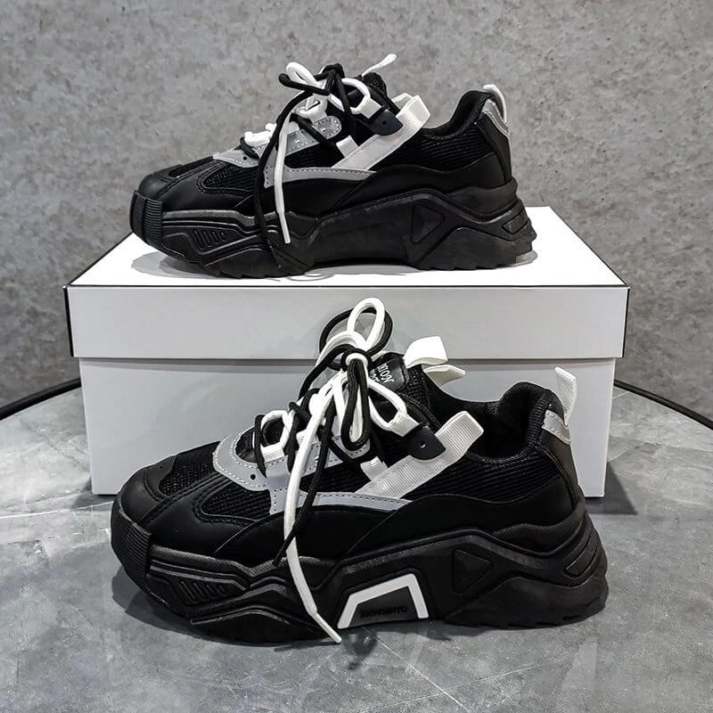 Women Platform Chunky Sneakers Designers Fashion Lace Up Casual Shoes Woman Tennis Basket Female Autumn Vulcanized Shoes 2020