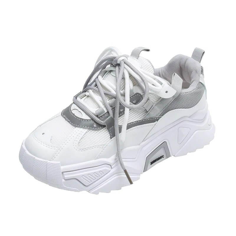 Women Platform Chunky Sneakers Designers Fashion Lace Up Casual Shoes Woman Tennis Basket Female Autumn Vulcanized Shoes 2020