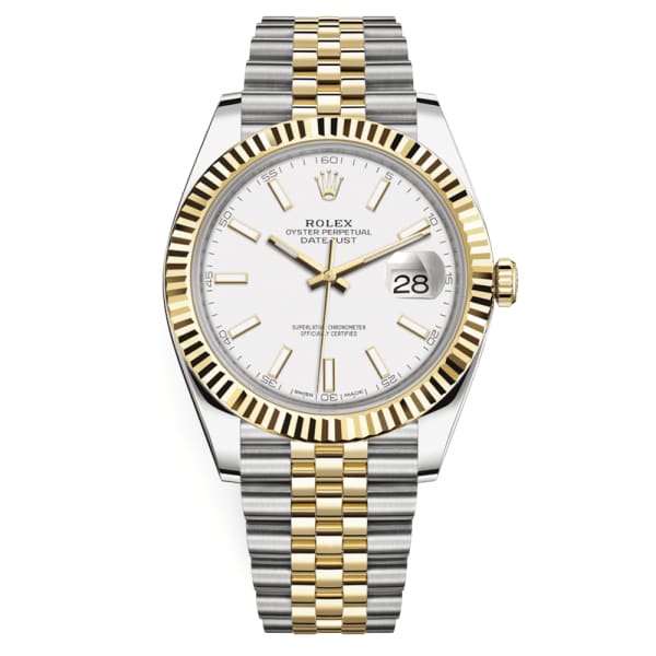 Luxury Watch Datejust 126333 White Jubilee Background 41 mm