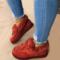 Winter Autumn Women's Casual Fur Shoes Cute Bowknot 2021 Trend Fluffy Furry Slip-on Sneakers Ladies Plush Loafers Flats Platform