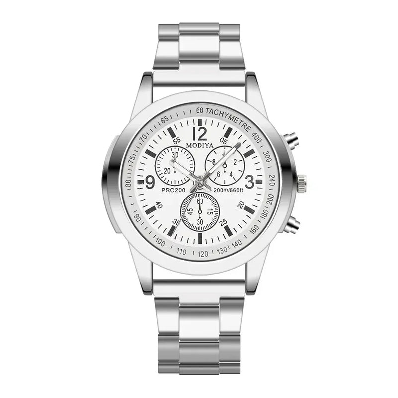 Men's Stainless Steel Strap Sport Quartz Analog Watch
